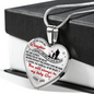 Father Daughter Necklace, Silver Or Gold Chain Heart Pendant Gifts, Absent Father Daughter - Awesomesons