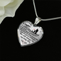 Father Daughter Necklace, Silver Or Gold Chain Heart Pendant Gifts, Absent Father Daughter (Black text) - Awesomesons