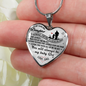 Father Daughter Necklace, Silver Or Gold Chain Heart Pendant Gifts, Absent Father Daughter (Black text) - Awesomesons