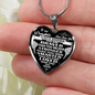 Father Daughter Necklace - To my daughter - from dad - always remember quote heart pendant necklace silver - Awesomesons