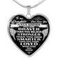 Father Daughter Necklace - To my daughter - from dad - always remember quote heart pendant necklace silver - Awesomesons