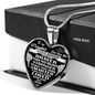 Father Daughter Necklace - To my daughter - from dad - always remember quote heart pendant necklace silver - Awesomesons
