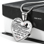 Father Daughter Necklace, Silver Or Gold Chain Heart Pendant Gifts, Absent Father Daughter (Black text) - Awesomesons