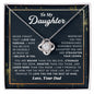 To My Daughter Believe In Yourself Love Knot Necklace