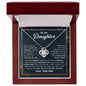 To My Daughter Believe In Yourself Love Knot Necklace