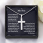 To My Son I Pray That You Can Cross Necklace