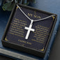 To My Son Today you are a little bit stronger Cross Necklace
