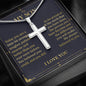 To My Son Today you are a little bit stronger Cross Necklace