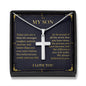 To My Son Today you are a little bit stronger Cross Necklace