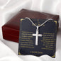 To My Son Today you are a little bit stronger Cross Necklace