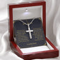 To My Son Today you are a little bit stronger Cross Necklace