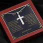 To My Son Today you are a little bit stronger Cross Necklace