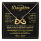 I Am The Dad Who Will Love and Protect Daughter - Infinity Hearts Necklace