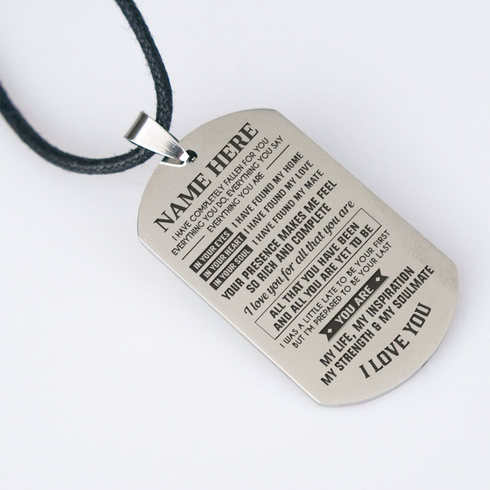 Custom Name (Your Husband, Your Man, Your Boyfriend...) Dog Tag - Awesomesons