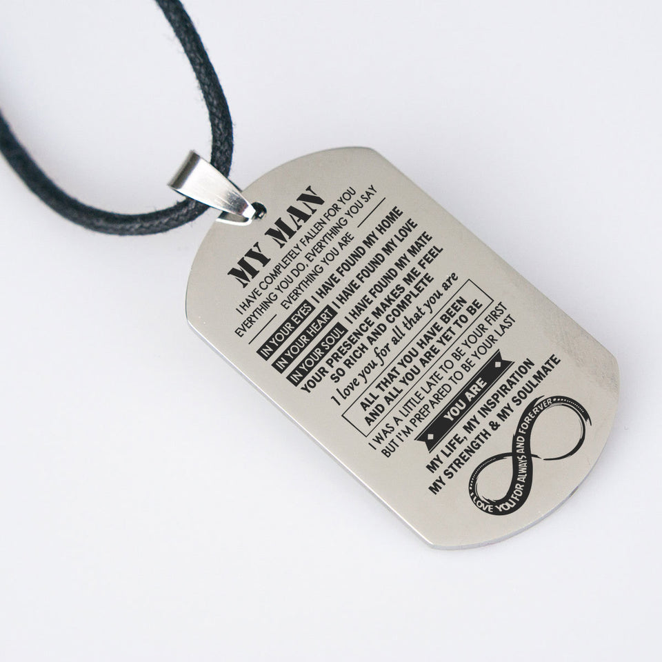 My Man Dog Tag Necklace - Awesomesons