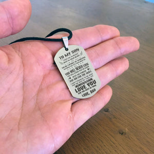 You Will Never Lose - Dog tag From Dad to Son - Awesomesons