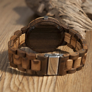 ENGRAVED WOODEN WATCH/ZEBRAWOOD + EBONY - GREAT GIFT FOR YOUR MAN - Awesomesons