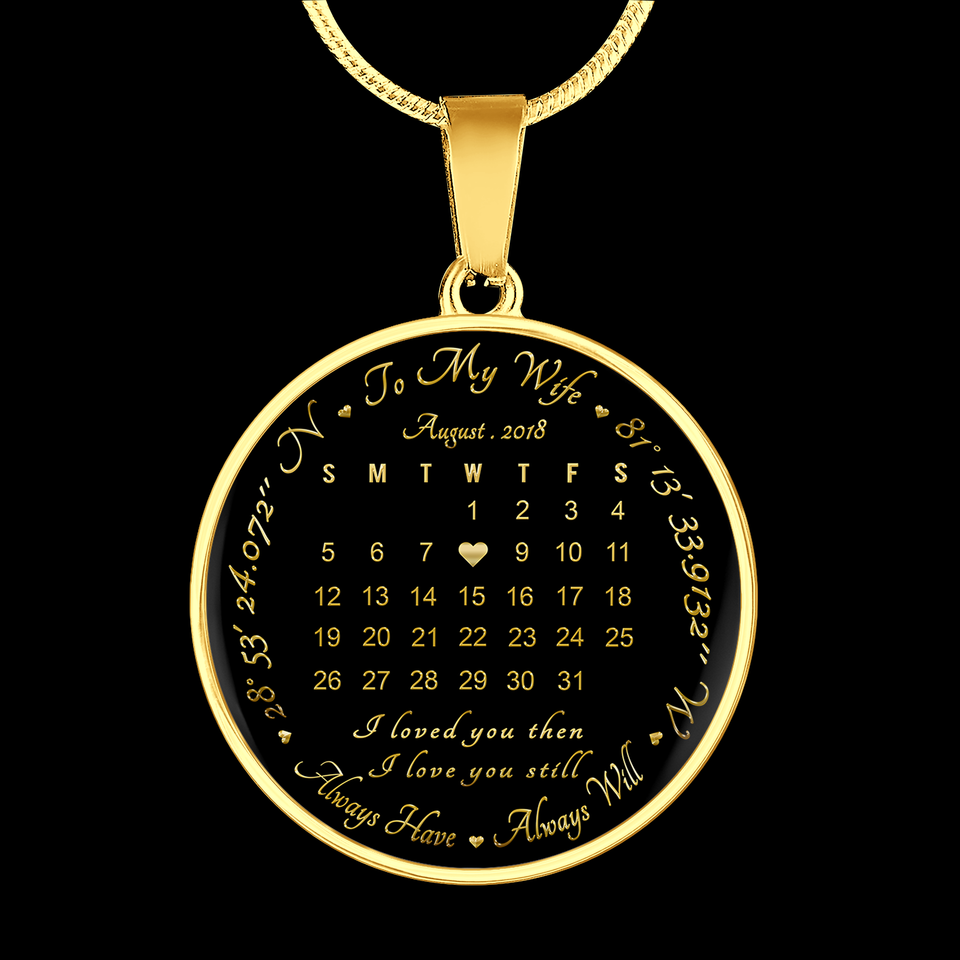 Custom Date And Coordinates Necklace/Bracelet/To My Wife - Awesomesons