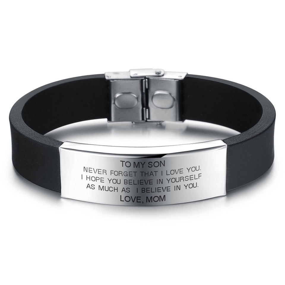 From Mom To My Son Bracelet - Never forget that i love you - Awesomesons