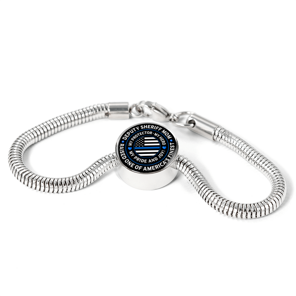 Thin Blue Line, Thin Blue Line Bracelet, Police Jewelry, Police Bracelet - Makes for Police Wife, Mom, Girlfriend - Luxury Bracelet Includes Gift Box! - Awesomesons