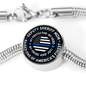 Thin Blue Line, Thin Blue Line Bracelet, Police Jewelry, Police Bracelet - Makes for Police Wife, Mom, Girlfriend - Luxury Bracelet Includes Gift Box! - Awesomesons