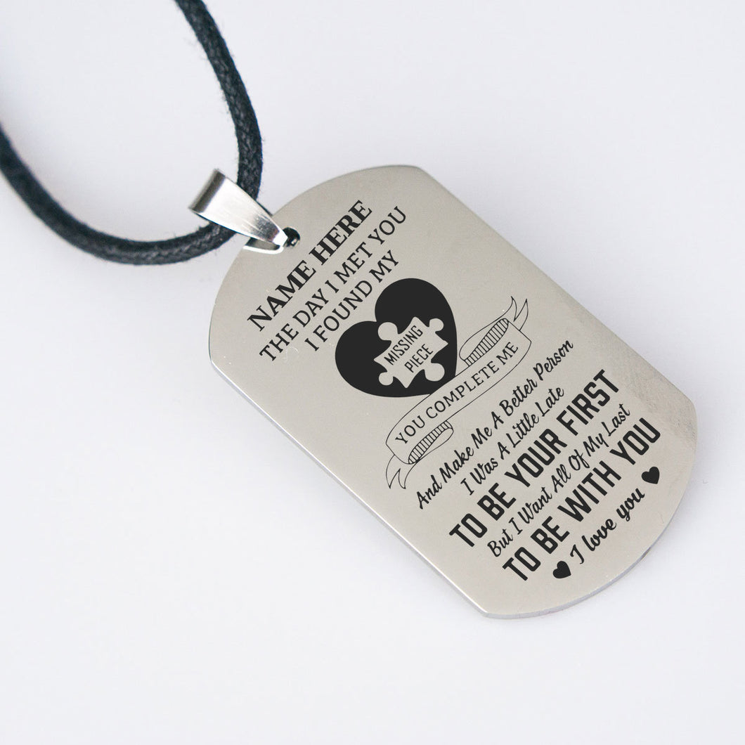 Custom Name (Your Husband, Your Man, Your Boyfriend...) Dog Tag Necklace2 - Awesomesons