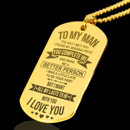 To My Man - Laser engraving high quality - Gold - Awesomesons