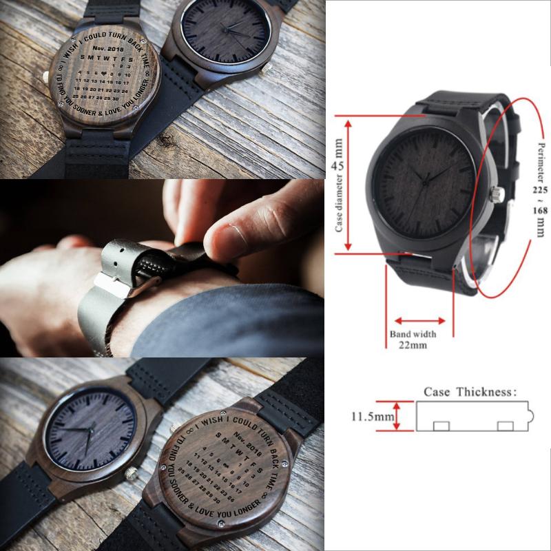Engraved Wooden Watch/Great Gift For Your Love - Awesomesons