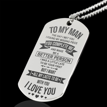 To My Man - Laser engraving high quality - Silver - Awesomesons