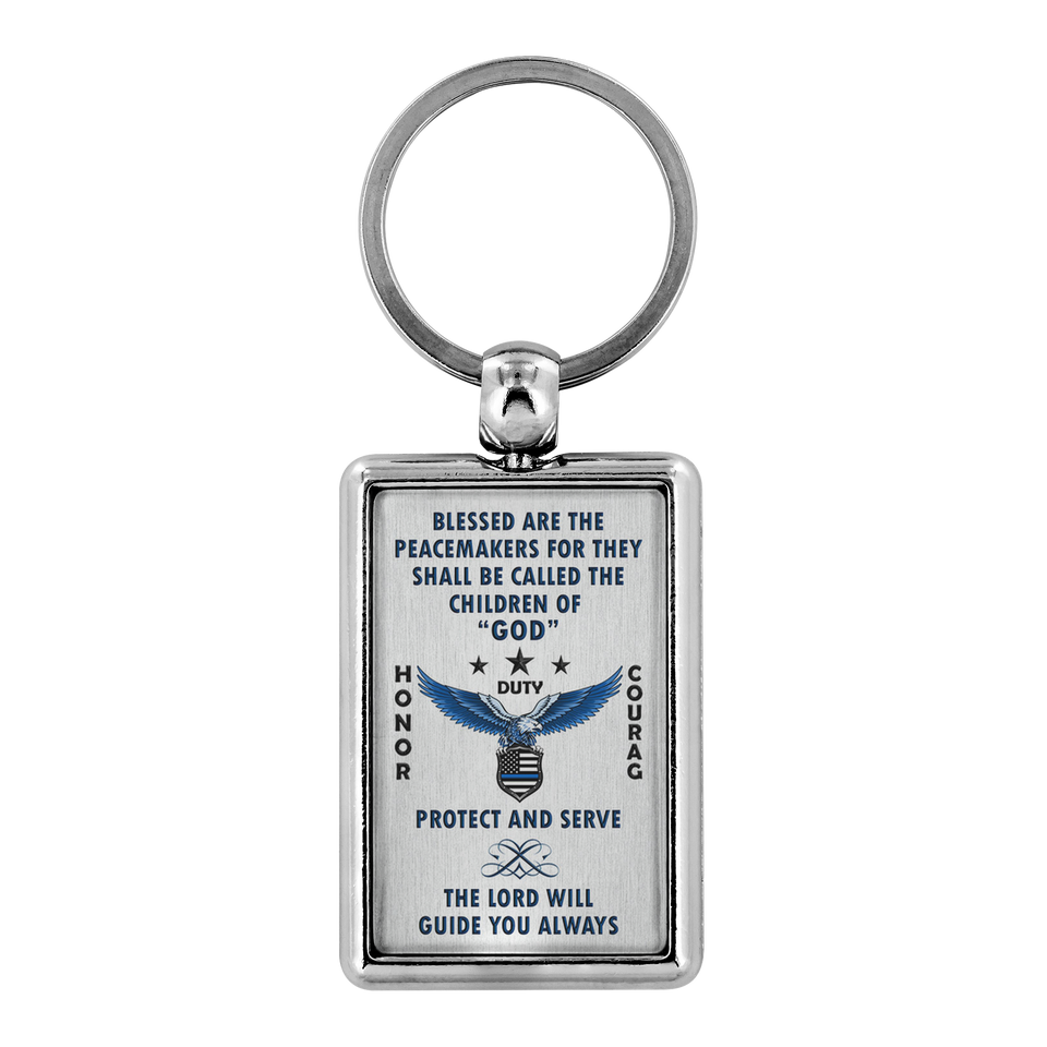 Men's Police "Honor Duty Courage" Keychain - Awesomesons